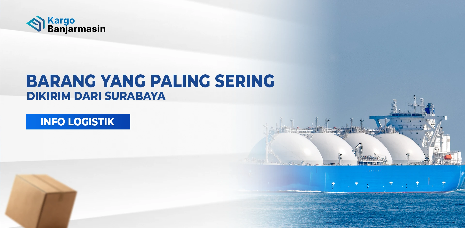 Kapal kargo laut mengangkut berbagai barang yang sering dikirim dari Surabaya ke berbagai kota tujuan.