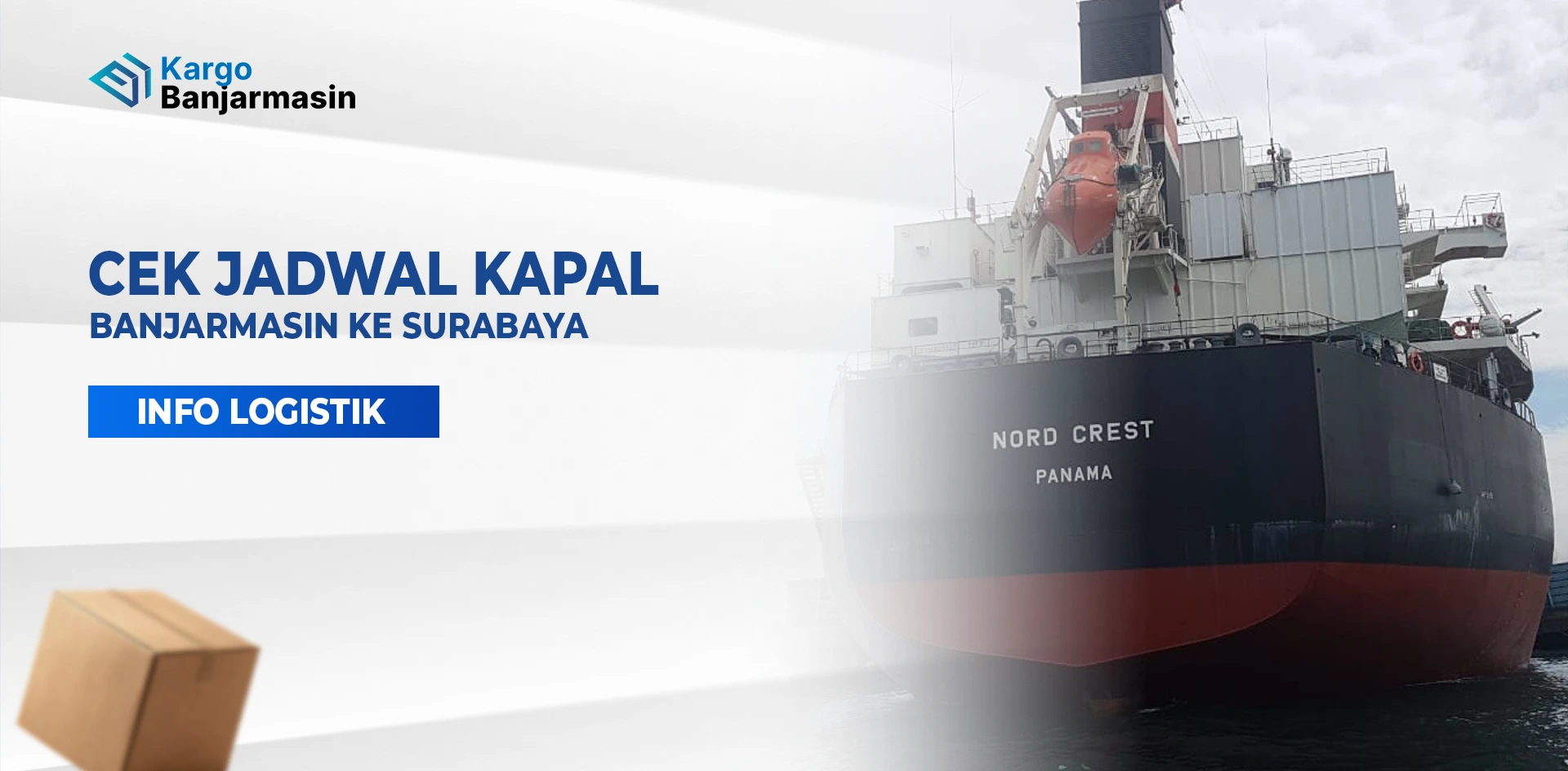 Kapal kargo bersandar di pelabuhan sebagai ilustrasi jadwal kapal Banjarmasin Surabaya untuk pengiriman barang.